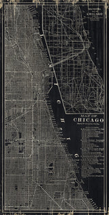 3 Piece Black and white New York, Chicago, Boston City Map Unframed Modern Canvas Prints | Octo Treasures