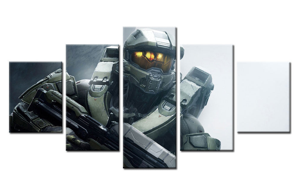 Forbeauty 5 Piece Canvas Painting for Livingroom Halo 5 Guardians Master Chief vs Locke ThisGenGaming | Octo Treasures