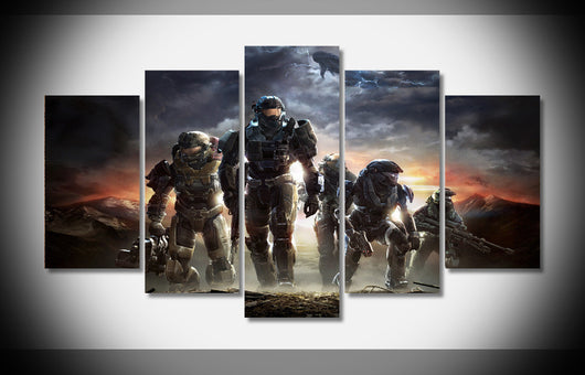 7128 20557 halo spartans poster Framed Gallery wrap art print home wall decor  wall picture Gift Already to hang digital print | Octo Treasures