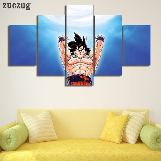 Unframed 5Planes Japanese Anime Dragon Ball SON GOKU Canvas Print Home Decoration Living Room Bedroom Wall Pictures Art painting | Octo Treasures