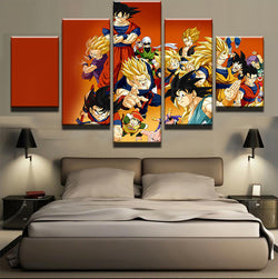 5 Pcs/Set Framed HD Printed Dragon Ball Goku Super Saiyan Picture Wall Print Poster Canvas Oil Painting Cuadros Decorativos | Octo Treasures