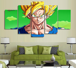 5 Panels Cartoon Dragon Ball Z Goku Saiyan Modern Home Wall Decor Canvas Picture Art HD Print Painting On Canvas For Living Room | Octo Treasures