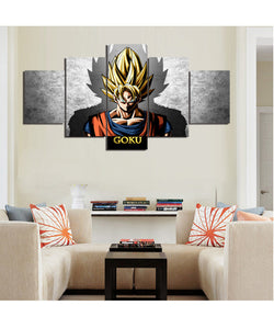 5 Pieces Cartoon Dragon Ball GOKU Wall Art Picture Home Decoration Living Room Canvas Print Wall Picture Printing On Canvas | Octo Treasures