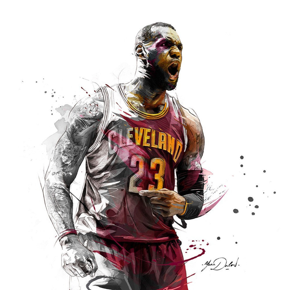 Michael Jordan VS Lebron James Basketball Star Fabric poster24" x 24" 13"x13"--06 | Octo Treasures