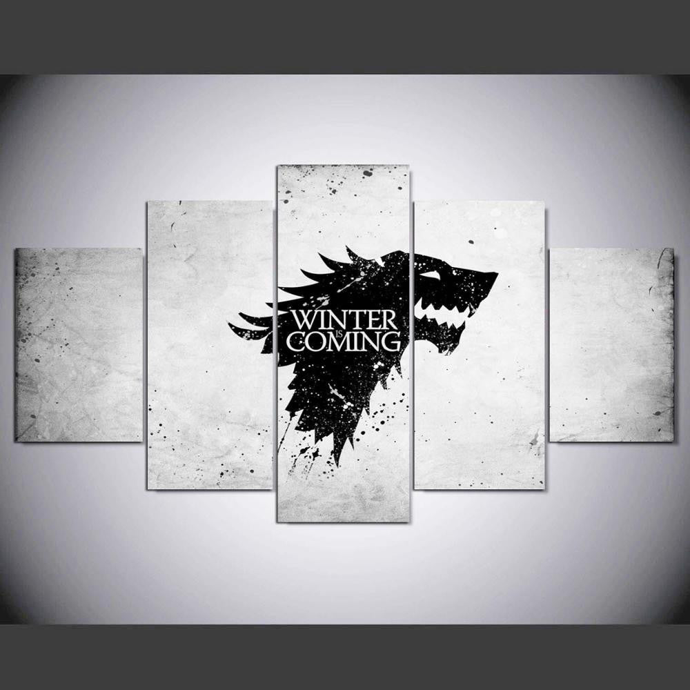 Game Of Thrones Wolf Printed painting Wall art modern Home Decor Picture Printed Canvas Printing poster picture on canvas W/1338 | Octo Treasures