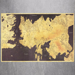 Game of Thrones Map Vintage Retro Posters And Prints Home Decoration   Canvas Painting Modern Wall Art Picture Silk Fabric | Octo Treasures