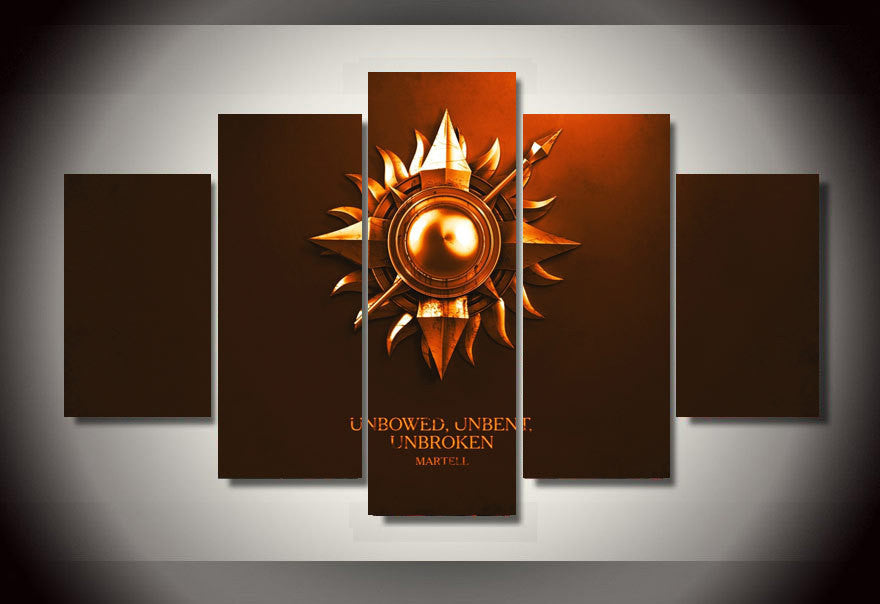 5 Panel Game Of Thrones Modern Home Wall Decor Painting Canvas Art HD Print Painting Canvas Wall Picture For Home Decor Frame | Octo Treasures