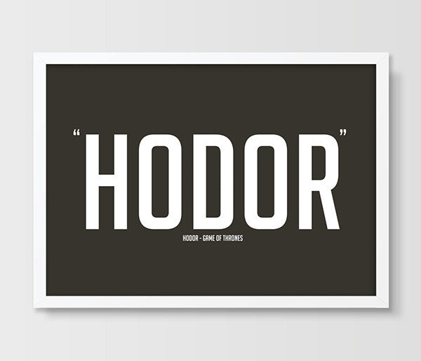 Hodor Game of Thrones Poster TV Series GOT Hodor Poster Home Decor House Stark Gift for Her  Him print Wall Art picture painting | Octo Treasures