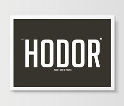 Hodor Game of Thrones Poster TV Series GOT Hodor Poster Home Decor House Stark Gift for Her  Him print Wall Art picture painting | Octo Treasures