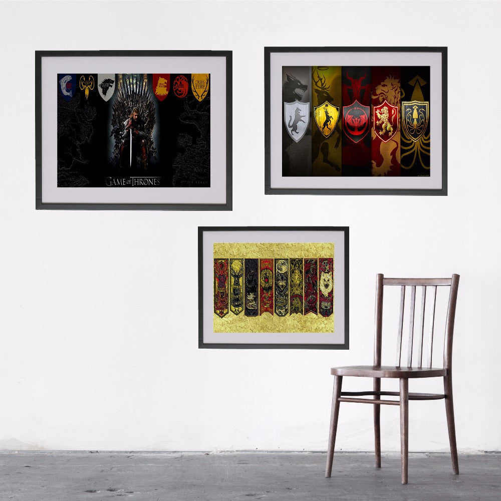Game Of Thrones Flags Canvas Art Print Painting Poster Wall Pictures For Room Home Decoration Wall Decor Silk Fabric No Frame | Octo Treasures
