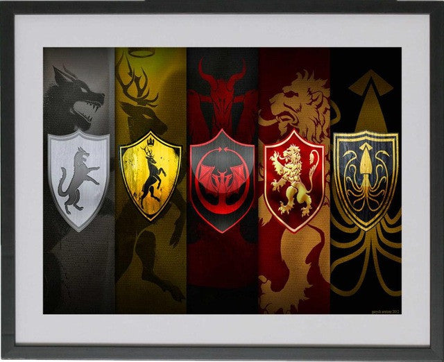Game Of Thrones Flags Canvas Art Print Painting Poster Wall Pictures For Room Home Decoration Wall Decor Silk Fabric No Frame | Octo Treasures