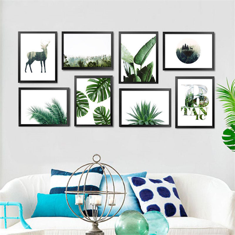 Animal Botanic Decoration Unframed Canvas Wall Painting | Octo Treasures