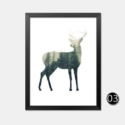 Animal Botanic Decoration Unframed Canvas Wall Painting | Octo Treasures