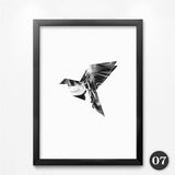 Nordic Minimalist Character Elk Scenery Unframed Canvas Wall Art | Octo Treasures