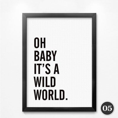 Nordic Minimalist Character Elk Scenery Unframed Canvas Wall Art | Octo Treasures