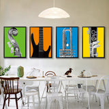 Oil Painting Canvas Musical Instruments Wall Art Decoration Painting Home Decor Modern Wall Picture For Living Room No Frame | Octo Treasures