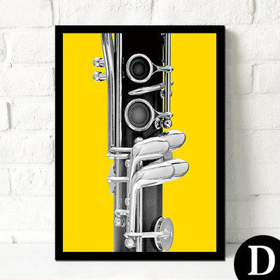 Oil Painting Canvas Musical Instruments Wall Art Decoration Painting Home Decor Modern Wall Picture For Living Room No Frame | Octo Treasures