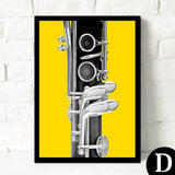 Oil Painting Canvas Musical Instruments Wall Art Decoration Painting Home Decor Modern Wall Picture For Living Room No Frame | Octo Treasures