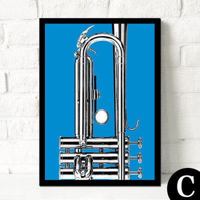Oil Painting Canvas Musical Instruments Wall Art Decoration Painting Home Decor Modern Wall Picture For Living Room No Frame | Octo Treasures