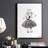 Watercolor Girls Unframed Canvas Prints | Octo Treasures