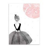 Watercolor Girls Unframed Canvas Prints | Octo Treasures