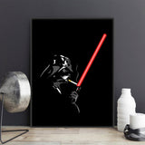 AZQSD Pop Movie Art Print Poster Black Star Wars Darth Vader Lightsabers Abstract A4 Large Wall Canvas Painting Kids Gift PP076 | Octo Treasures