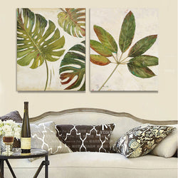 Tree leaf foliage oil painting canvas prints wall art home decor decorative pictures green posters for living room cuadros | Octo Treasures