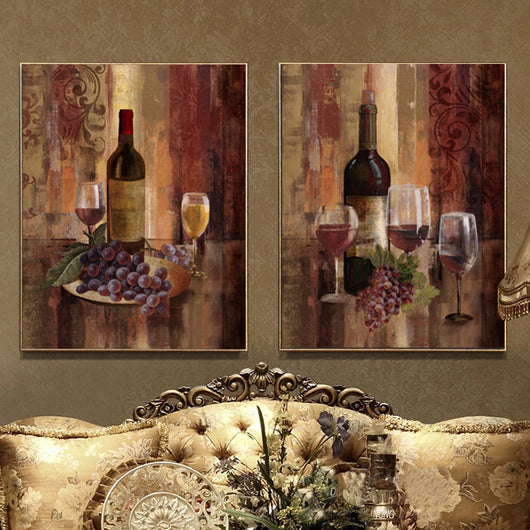 Wine grape painting Still life canvas wall art home decor cuadros modernos for living room cuadros posters and prints picture | Octo Treasures