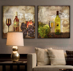 Still life vintage canvas wall art Whiskey wine wine poster home decoration painting the living room office picture Cafe Bar | Octo Treasures