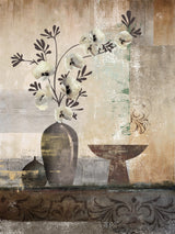 Retro Still life Flower pots dark gray canvas wall art posters and prints home decoration painting the living room office | Octo Treasures