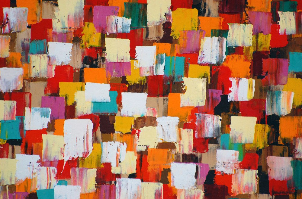 Tune knife oil painting Mosaic 2 piece canvas art Big canvas painting quadros decoracion hogar hand painted canvas oil paintings | Octo Treasures