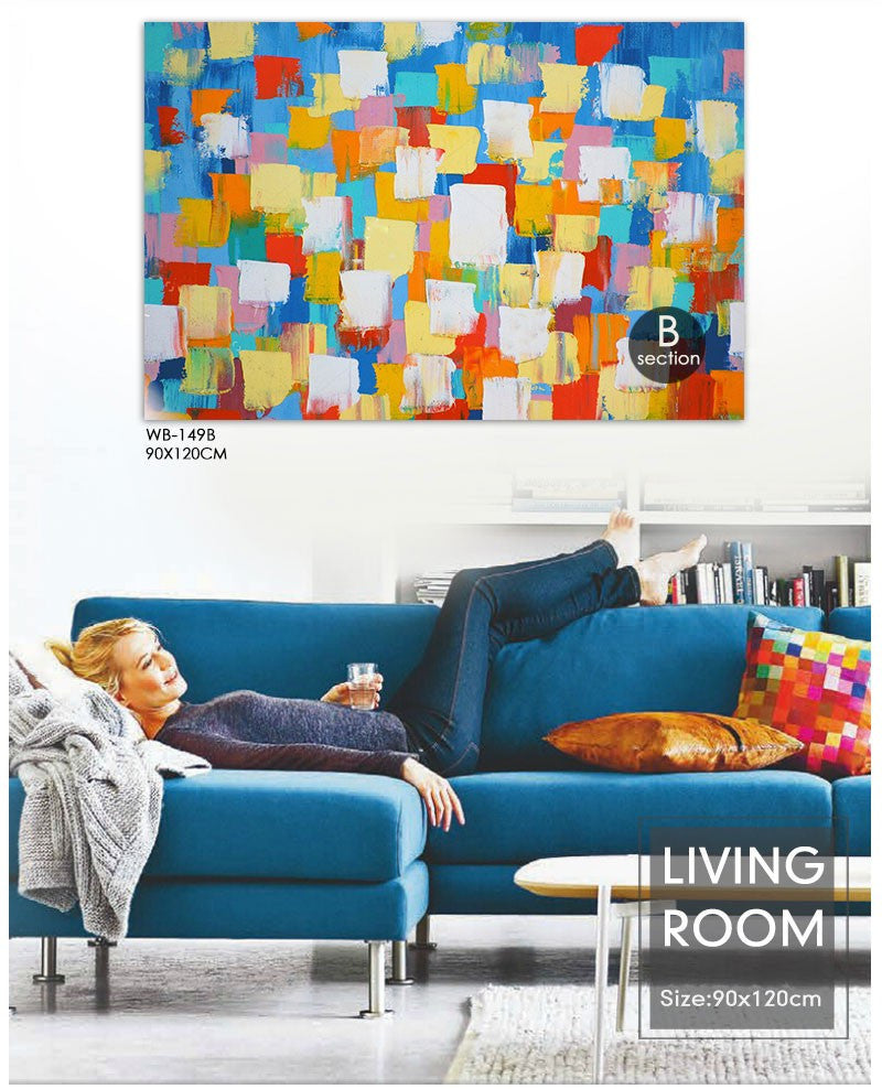 Tune knife oil painting Mosaic 2 piece canvas art Big canvas painting quadros decoracion hogar hand painted canvas oil paintings | Octo Treasures