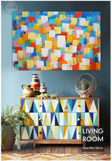 Tune knife oil painting Mosaic 2 piece canvas art Big canvas painting quadros decoracion hogar hand painted canvas oil paintings | Octo Treasures