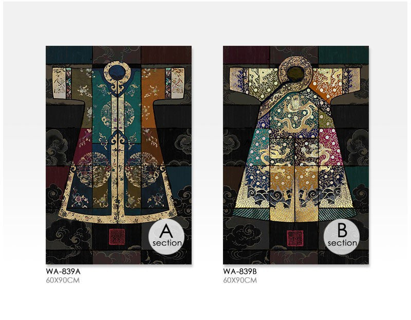 Chinese classical culture and the arts robes antique collage Canvas Wall Art Home Decoration  living room duvar tablolar picture | Octo Treasures