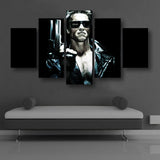 5 Panel Arnold Schwarzenegger James Framed Wall Canvas Art | Octo Treasures