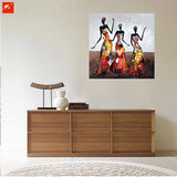 2 Panel Unframed Abstract Dancing Women Portrait Oil Painting Modern Wall Canvas Art | Octo Treasures