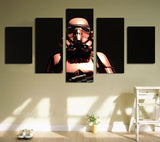 5 Panel Star Wars Armor Uniform Framed Wall Canvas Art | Octo Treasures