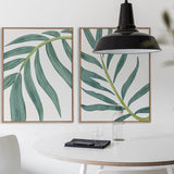 3 Panel Nordic Leaf Unframed Modern Wall Canvas | Octo Treasures