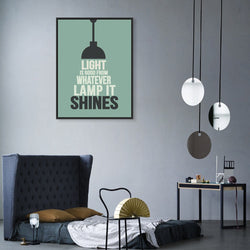 1 Panel Light Is Good Inspirational Life Quote Unframed Typography Wall Canvas | Octo Treasures