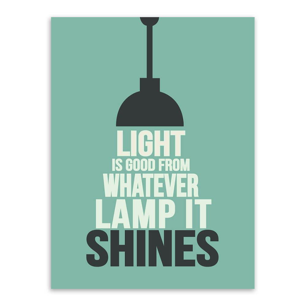 1 Panel Light Is Good Inspirational Life Quote Unframed Typography Wall Canvas | Octo Treasures