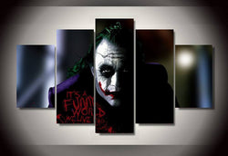 5 Panel Joker Multi Piece Framed Wall Canvas Art | Octo Treasures
