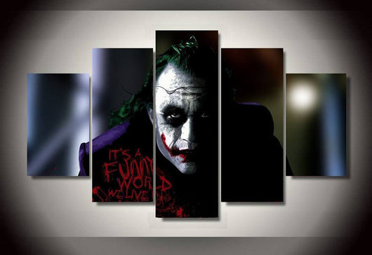 5 Panel Joker Multi Piece Framed Wall Canvas Art | Octo Treasures