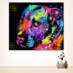 1 Panel Gratitude Pitbull Unframed Home Decor Wall Art | Octo Treasures