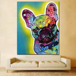 1 Panel French Bulldog Unframed Home Decor Wall Art | Octo Treasures