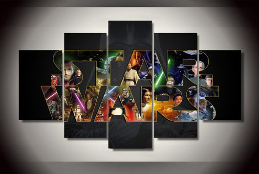 5 Panel Star Wars Framed Wall Art Canvas | Octo Treasures
