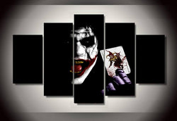 5 Panel Batman Joker Framed Wall Canvas Art | Octo Treasures