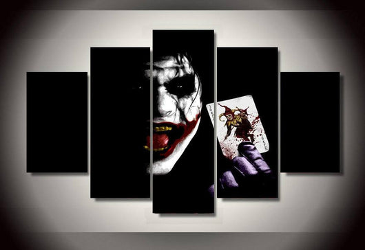 5 Panel Batman Joker Framed Wall Canvas Art | Octo Treasures