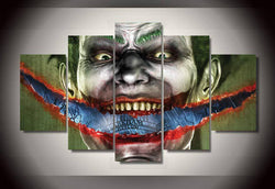 5 Panel Arkham Asylum Joker Framed Wall Canvas Art | Octo Treasures