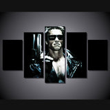 5 Panel Arnold Schwarzenegger James Framed Wall Canvas Art | Octo Treasures