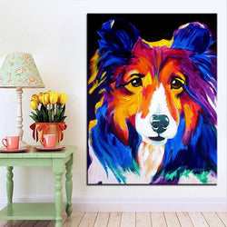 1 Panel Sheltie Missy Unframed Home Decor Wall Art | Octo Treasures